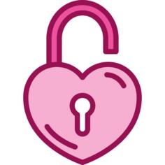 Heart shaped padlock