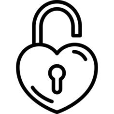 Heart shaped padlock