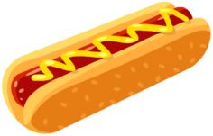 Hot dog in a bun
