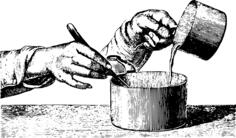 Pour in drawing
