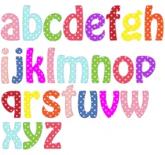 Colorful lowercase alphabet