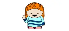 Ginger cartoon girl