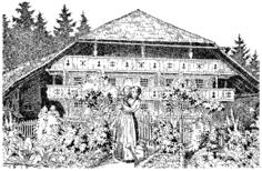 Mum with girl on the farm