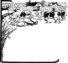 Farm animals frame