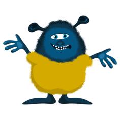Fluffy cartoon creature