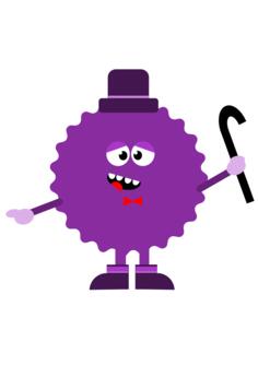Cartoon circle monster