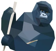 Low poly gorilla