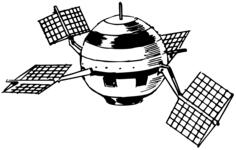 Retro satellite sketch