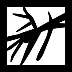 Deformed tree silhouette