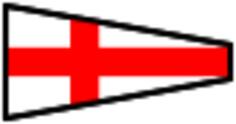 Red cross signal flag