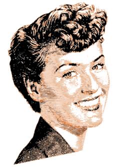 Happy smiling woman vector image