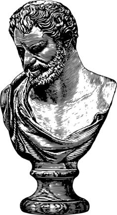 Democritus statue