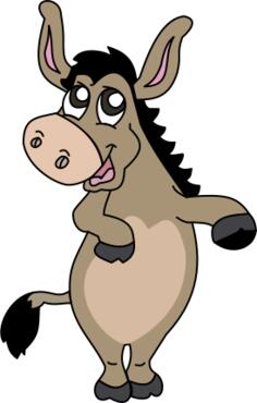 Donkey on two legs
