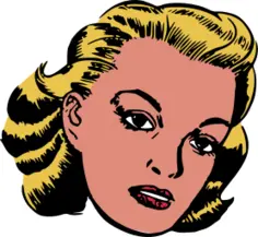 Retro blond lady portrait