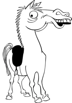 Horse caricature