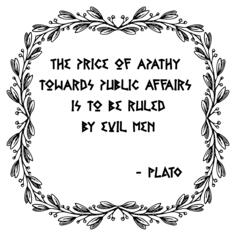 Price of apathy in floral frame