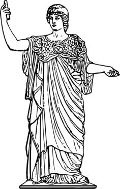 Athena in black and white