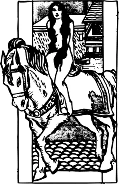 Lady Godiva vector illustration