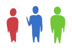 Abstract colorful people