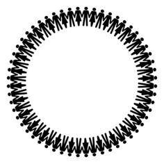 People's circle silhouette