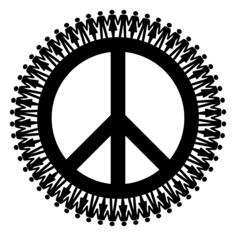 People and peace sign