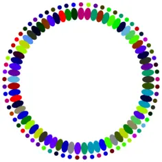 Abstract people in circle