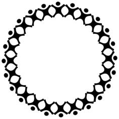 Abstract people circle silhouette
