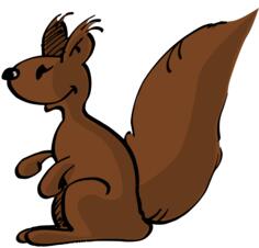 Squirrel in a drawing