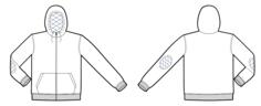 Hoodie template vector image