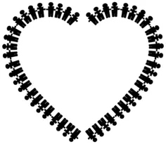 People puzzle heart
