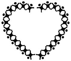 Abstract people heart