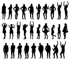 30 people silhouettes