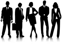 Professional people silhouette