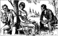 Three retro people