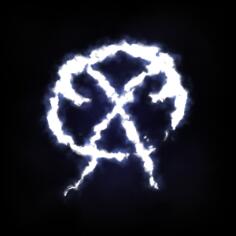 Glowing scissors vector image
