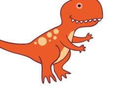 Dinosaur in orange color