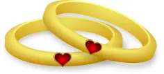 Wedding rings vector image