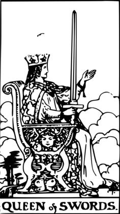 Queen of swords tarot card