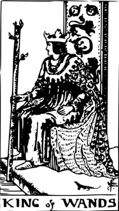 King of wands occult card