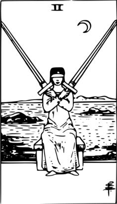 Two of swords magical card
