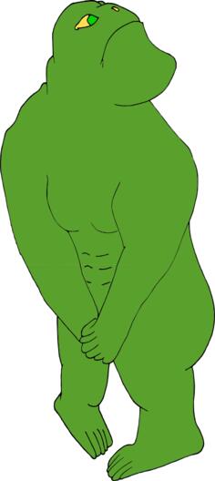 Green shy monster