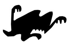 Monster in black color