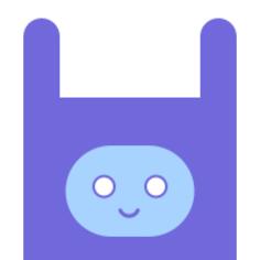 Monster's head cartoon style