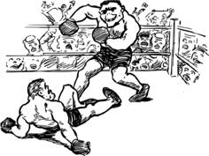 Boxing match drawing