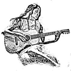Joan Baez playing folk