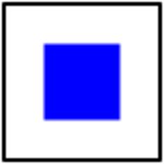 White and blue square flag