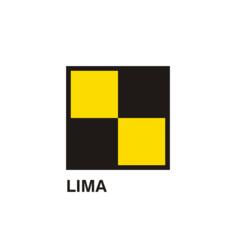 Black and yellow naval flag