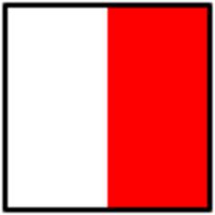Two-color symbol flag