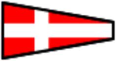 Signal flag with white cross