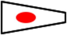 Japanese flag outlined